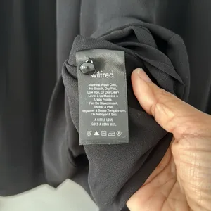 Aritzia Wilfred Sheer Sleeved Top Size Small Black thumbnail 3