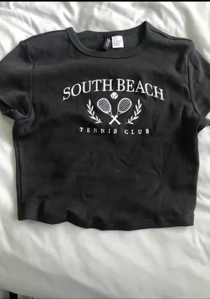 H&M South Beach Tennis Club Baby Tee thumbnail 2