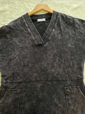 Zenana Black Mineral Wash V-Neck Jumpsuit thumbnail 5