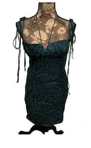 SKYLAR & MADISON Forest Green Print Mini Dress size medium HOCO FORMAL thumbnail 1