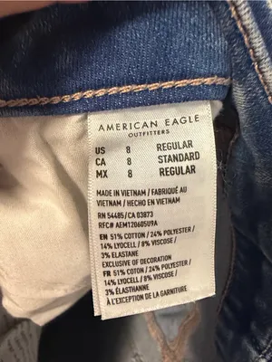 American Eagle Forever Soft Super Hi-Rise Distressed Jeggings Size 8R thumbnail 6