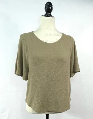 Madewell Texture & Thread Flutter-Sleeve Top Size M thumbnail 8