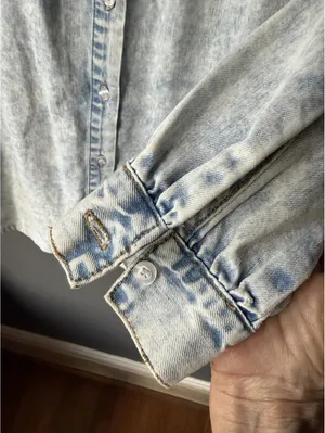 Light Wash Denim Button thumbnail 4