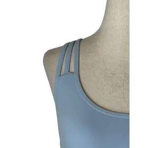 Athleta Sports Bra Women Small Blue Strappy Lattice Back Yoga Running Athleisure thumbnail 5