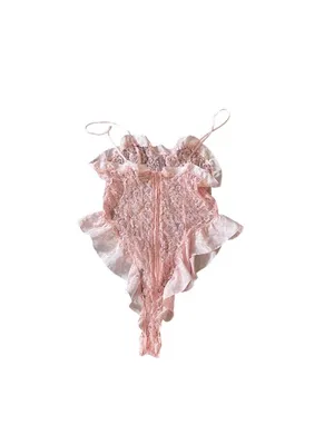 Victoria’s Secret Gold Label Teddy/Bodysuit Pink Size M Vintage 90’s Romantic thumbnail 6