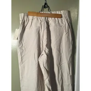 A New Day Women's Sz 6 Wide Leg Pant Cream White Pleated High Rise Pockets Rayon thumbnail 7