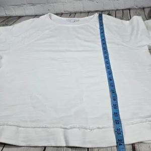Pure Jill J. Jill White Organic‎ Cotton Raglan Sweatshirt Medium KTP239001 thumbnail 8
