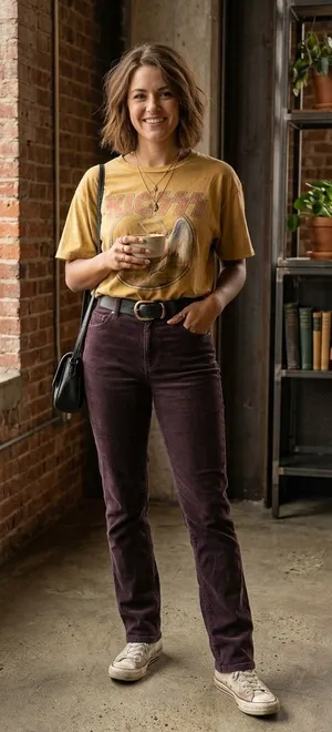 Pilcro and the Letterpress Anthropologie Vintage-Inspired Women's Brown Corduroy Pants W32 thumbnail 1