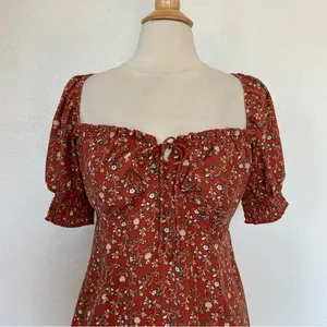 Trixxi Floral Mini Dress - Rust thumbnail 4
