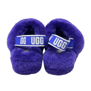 UGG Women’s Fluff Slide with Strap Purple Size 9 thumbnail 7