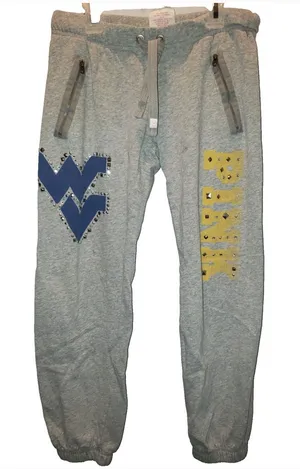 PINK - Victoria's Secret VTG COLLEGIATE COLLECTION WEST VIRGINIA WVU SWEATPANTS LG thumbnail 1