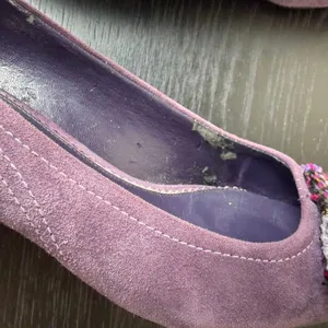 Hype Sarafina Purple Suede Kitten Heels Pointed Toe Embellished Pumps Womens 8M thumbnail 10