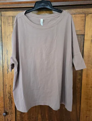 lululemon athletica Oversized T Relaxed Scoop Neck Short Sleeve Top - Taupe Med thumbnail 1