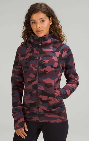 Lululemon Scuba Full-Zip Camo Full Length Hoodie size 4 thumbnail 1