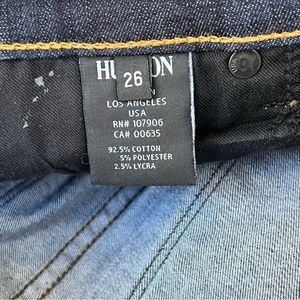 Hudson USA Nico Super Skinny Midrise Jeans 26 Bright Blue Black‎ Snake Print thumbnail 6