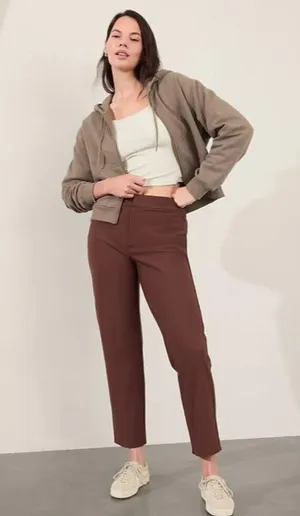 Athleta Size 6 Stellar High Rise Trouser Cherrywood thumbnail 6