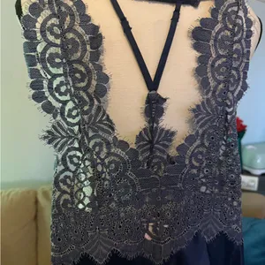 Victorias Secret Blue Satin Lace Trim Chemise Nightie Slip Dress Size XS thumbnail 2