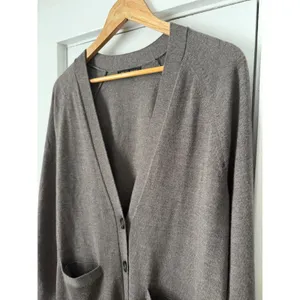 Banana Republic Wool Womens Taupe Brown V-Neck Button Front Pocket Cardigan thumbnail 12