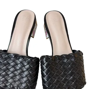 Jingpin Women's Black Rhinestone Block Heels Size EU 40 US 9 Sandals Maximalist thumbnail 7