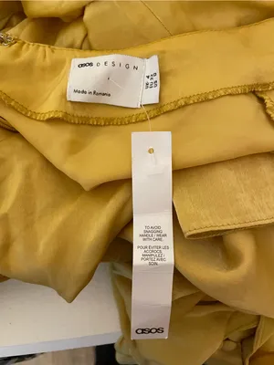 NWT ASOS Yellow Cutout Tie-Front Midi Dress Boho Size 0 thumbnail 6