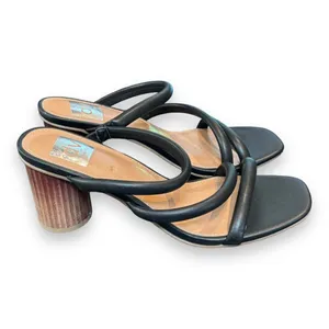 DV Dolce Vita Myla Women's Sz 8.5 Round Block Heel‎ Sandal Black thumbnail 4