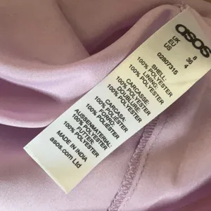 ASOS Pleated Pastel Purple V-Neck Tie-Back Fairycore Spring/ Summer Dress Sz. 4 thumbnail 5
