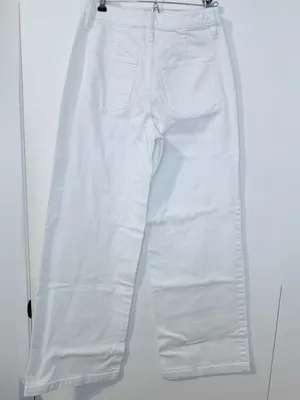 ON 34th White Wide Leg Jeans – Size 4 – Full Length Denim Pants thumbnail 9