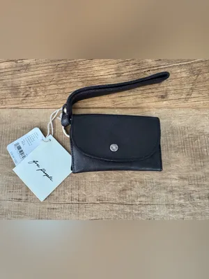 NWT Free People Leather Bag Lanyard Wallet Card Holder ~ Black ~ SOLD OUT thumbnail 3