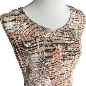 Womens Harve Bernard Abstract Criss-Cross Jersey Knit Sleeveless Dress - Sz L thumbnail 2