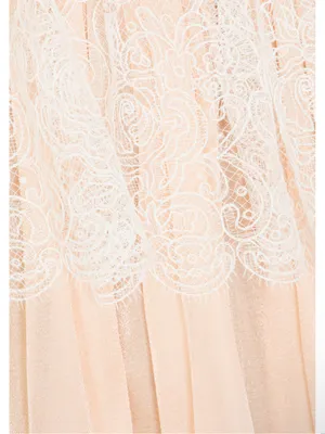 Bronx and Banco Daphne short sleeve White/ pink/ nude Lace Mini Dress S NEW thumbnail 6