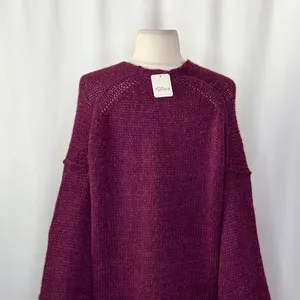 NWT!! FREE PEOPLE Marina SoftSpun Cardi Cardigan Sweater Purple Wine Alpaca S thumbnail 10