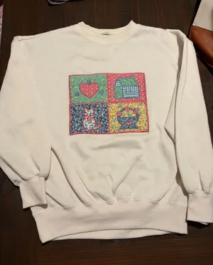 Vintage quilt sweater Multiple thumbnail 1