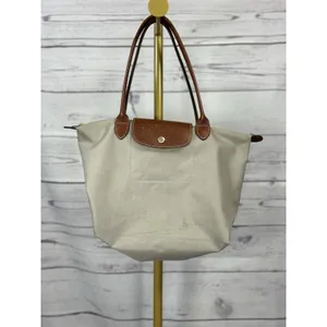 Longchamp Le Pliage Tote Bag Lot of 2 Red Gray Nylon Leather AS IS thumbnail 5