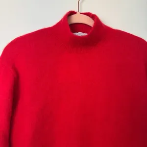 NWT & Other Stories Red Mohair Wool Rhinestone Cropped Sweater XS thumbnail 8