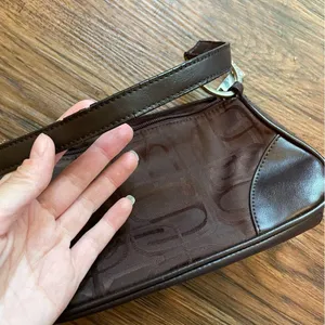 Y2K Express Brown Print Leather Shoulder Bag thumbnail 4