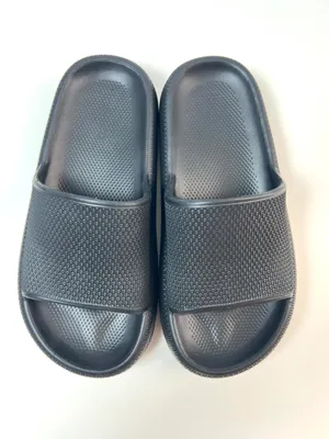 Joomra Black Pillow Cloud Slides Women 4-5.5 EVA Comfort Shower Sandals thumbnail 2