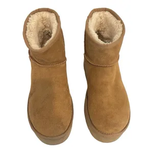 UGG Chestnut Suede Platform Ankle Booties thumbnail 3