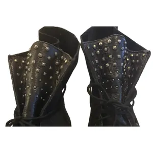 The Sak Jada Black Studded Leather Moto Ankle Boots Boho Punk Festival NWT 9 NEW thumbnail 7