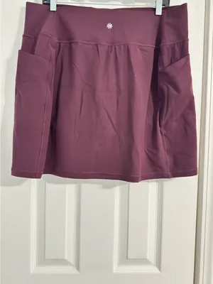 Athleta Salutation Stash 16.5” Skort XL Burgundy Plum Athletic Tennis Golf thumbnail 4