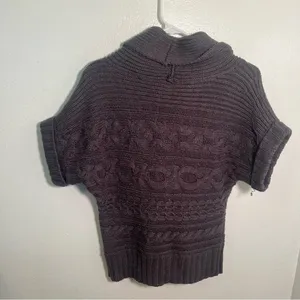 Nine‎ West Jeans Women's Size Small Turtleneck Sweater Dark Gray Cableknit thumbnail 5