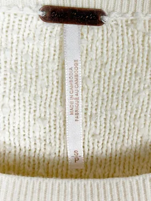 Free People Boucle Found My Friend ivory cream cotton oversized sweater size S thumbnail 10
