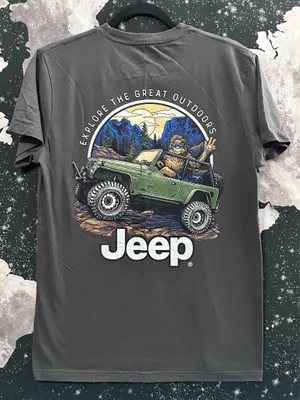 Jeep Trucks Bigfoot Sasquatch Graphic Shirt thumbnail 1
