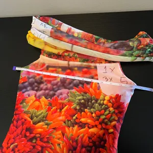 Zara Picante Pepper Mesh Fruit Vegetable Print Off Shoulder Maxi Dress Red Small thumbnail 12