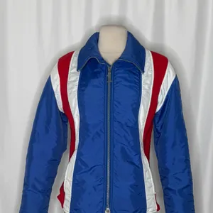 Vintage NUMBER 1 SKI Colorblock Jacket Blue Red White Retro 80s 90s Medium thumbnail 3
