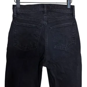 Abercrombie & Fitch High Rise 90s Relaxed Jean Black Destroy Women's Sz 25 / 0R thumbnail 3