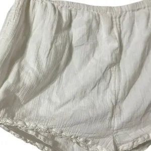 FREE PEOPLE So Breathless White Cotton Lace Gauze Casual Shorts thumbnail 4