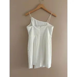 Lulus Party for Two Ivory Asymmetrical Bodycon Mini Dress Size Large Bridal Sexy thumbnail 5