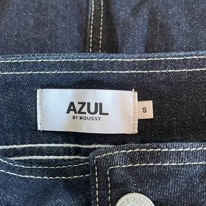 Azul By Moussy Japanese Brand Dark Denim Midi Skirt Front Slit Size Small thumbnail 3