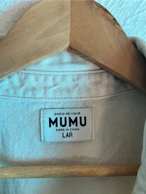 Show Me Your Mumu Range Romper Utility Denim Tanline Sz Large thumbnail 3
