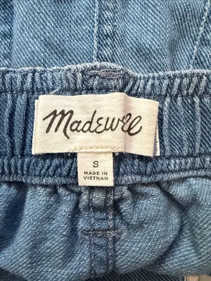 Madewell Camp Blue Chambray High Rise Preppy Resort Montauk Denim Shorts thumbnail 3